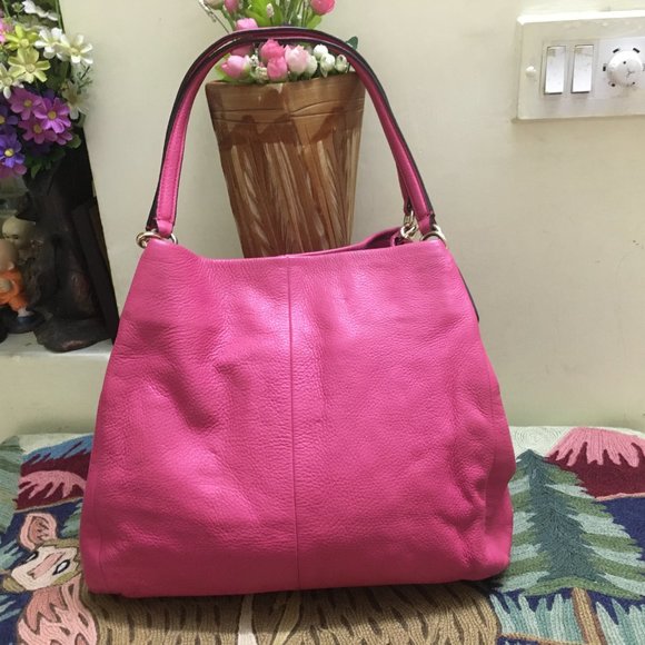 Authentic Coach Phoebe Shoulder Handbag Dahlia - Picture 2 of 12